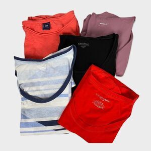 Maternity Tops size Large Short Sleeve Bundle of 5 Shirts